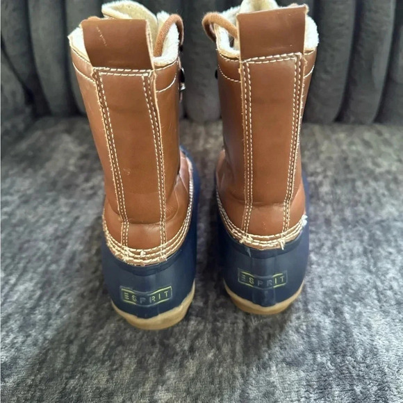 Esprit Harbour Lace Up Duck Boots Faux Fur Lining Waterproof Women’s Size 6 - Picture 4 of 6